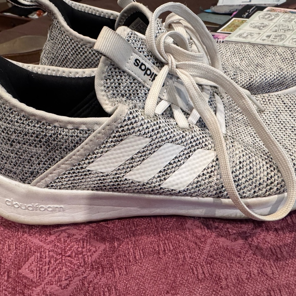 Adidas Cloudfoam Sneakers in Gray and White